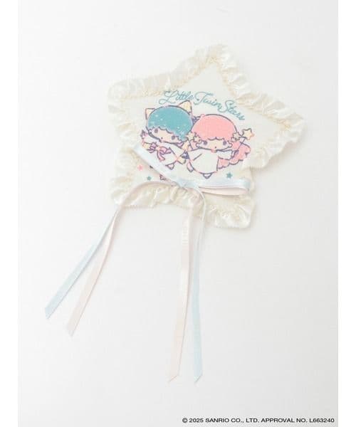 ピンクハウス　リトルツインスターズ　ワッペンブローチ　アイボリー