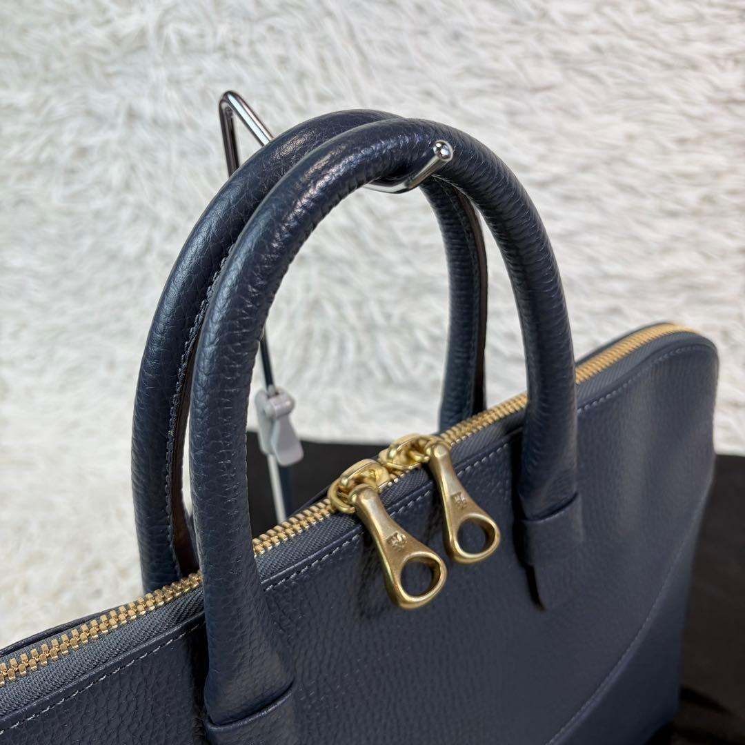 未使用級✨トフアンドロードストーン スモールブリーフ ゴールド金具 ネイビー