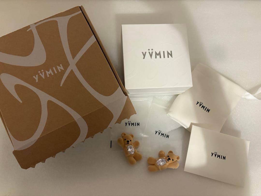 yvmin クマ ヘアクリップ 左右 セット ペア