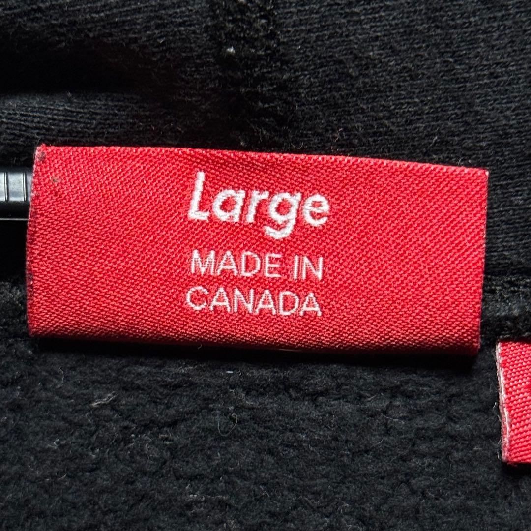 848a【人気のL】シュプリーム　コーデュロイロゴ　ビッグロゴ　パーカー