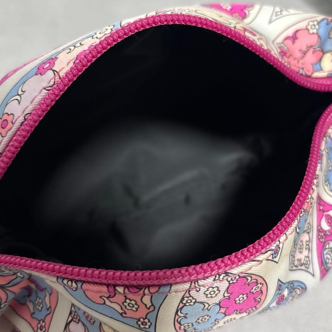 美品✨エミリオプッチ ポーチ ミニハンドバッグ 総柄 ナイロン ピンク