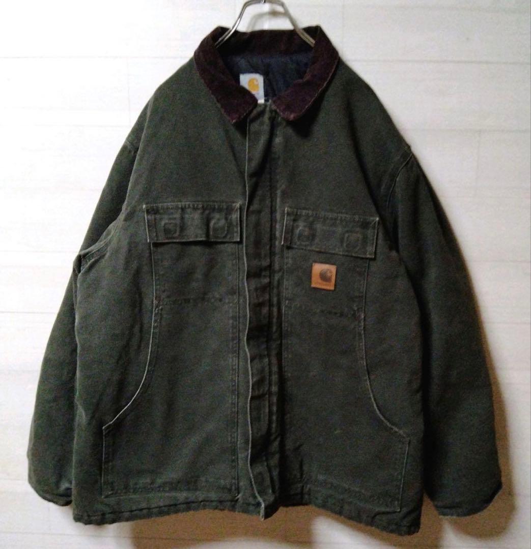 carhartt XL モスグリーン　トラディショナルジャケット