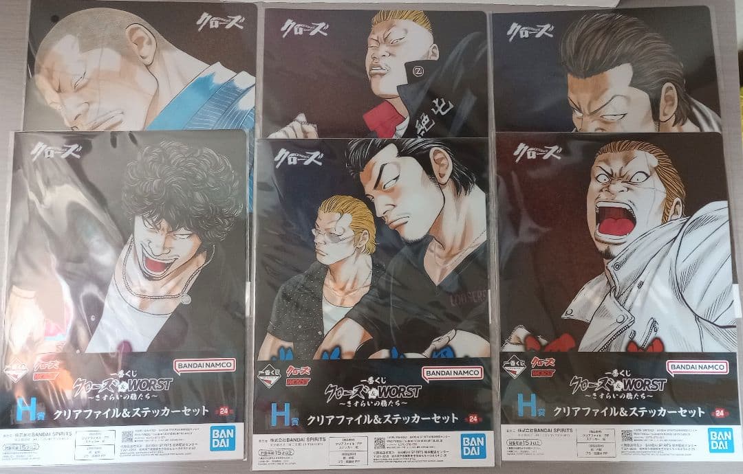 一番くじ　クローズ & WORST　ラバースタンド　クリアファイル　下位賞コンプ