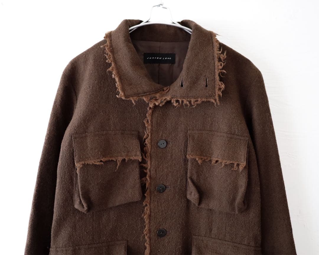 JURGEN LEHL ジャケット　フリンジ　ポケット　ウールジャケット