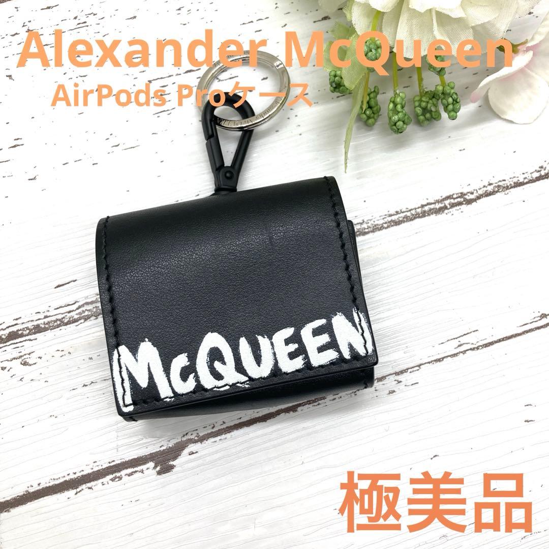 最終価格❣️極美品McQueenマックイーンAirPodsイヤホンケースレザーロゴ