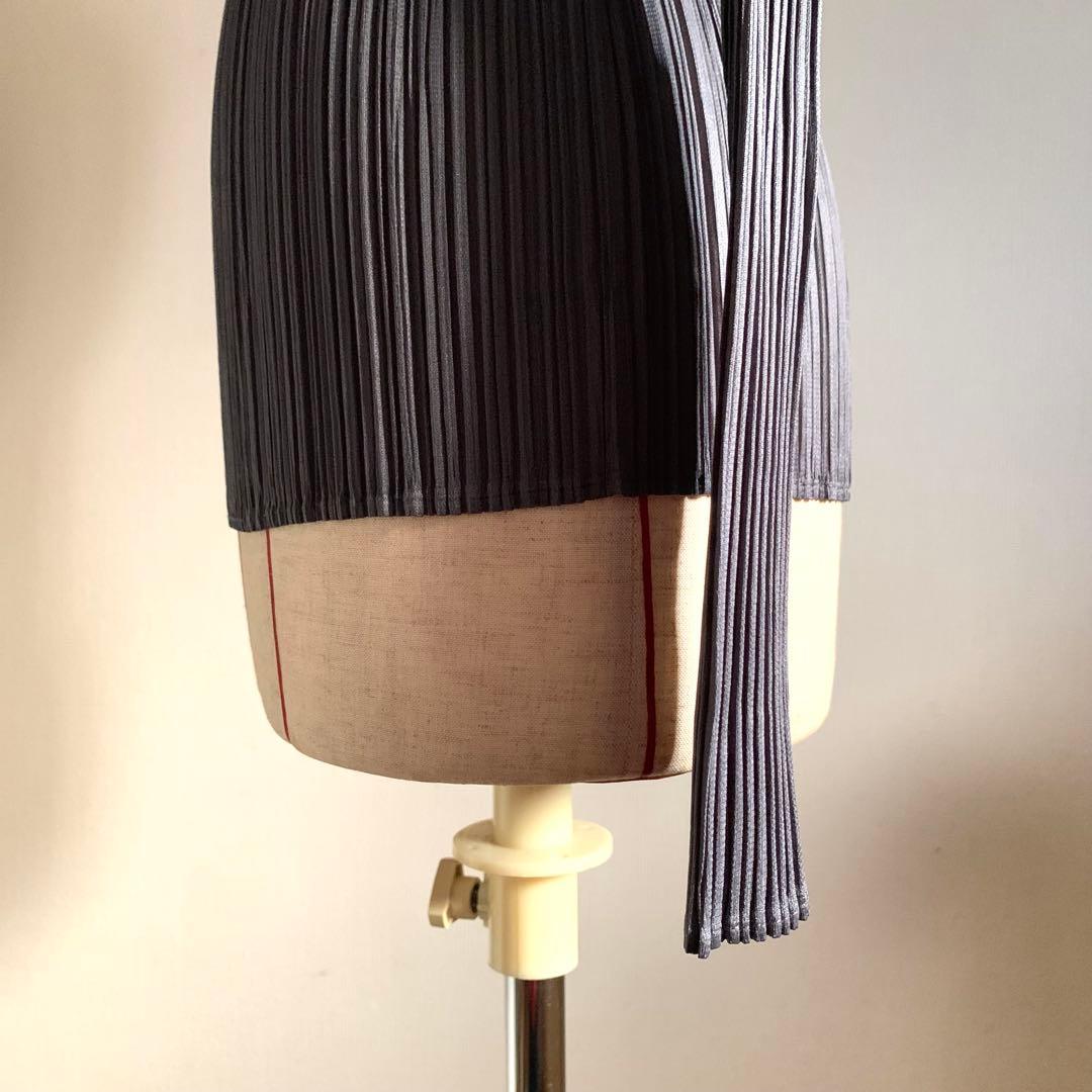 【極美品】PLEATS PLEASE プリーツ　モックネック　3 グレー系　長袖
