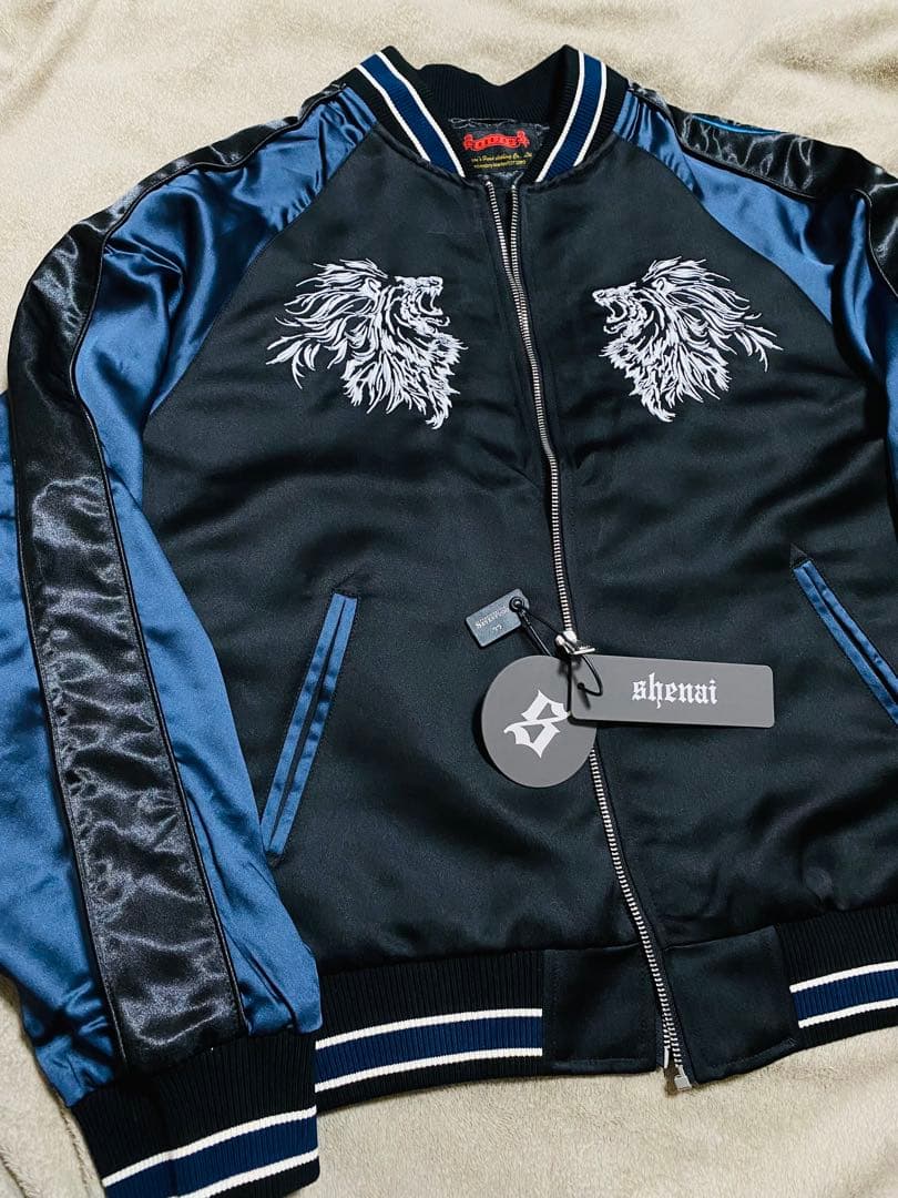 未使用 SKAJAN ライオン 限定 スカジャン unisex 美品 navy