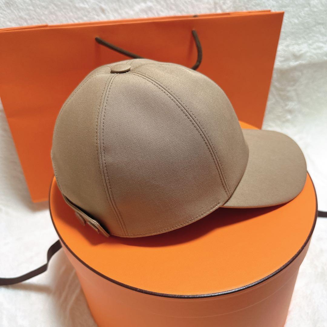 未使用品　エルメス　キャスケット　キャップ　ライリーHドロワ　ビスキュイ