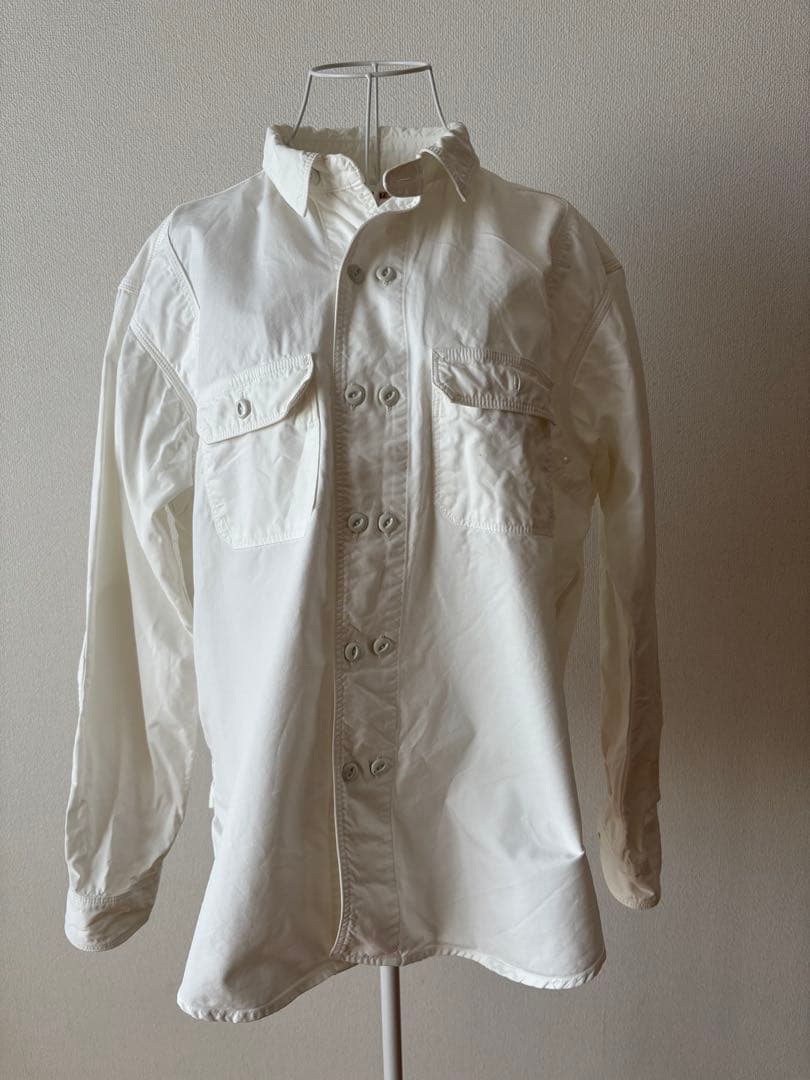 キャピタル KAPITAL コットンシャツ ホワイト ミリタリー ワークシャツ