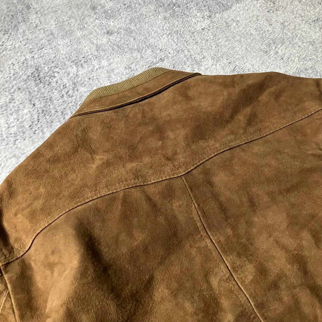 90sスペイン製Morlandsスエードレザージャケットブラウン短丈ブルゾン