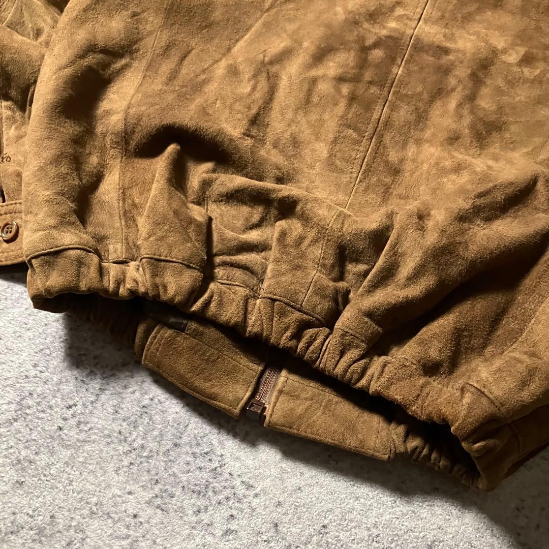 90sスペイン製Morlandsスエードレザージャケットブラウン短丈ブルゾン