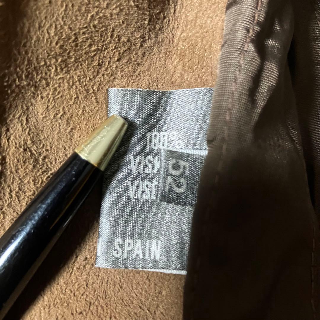 90sスペイン製Morlandsスエードレザージャケットブラウン短丈ブルゾン