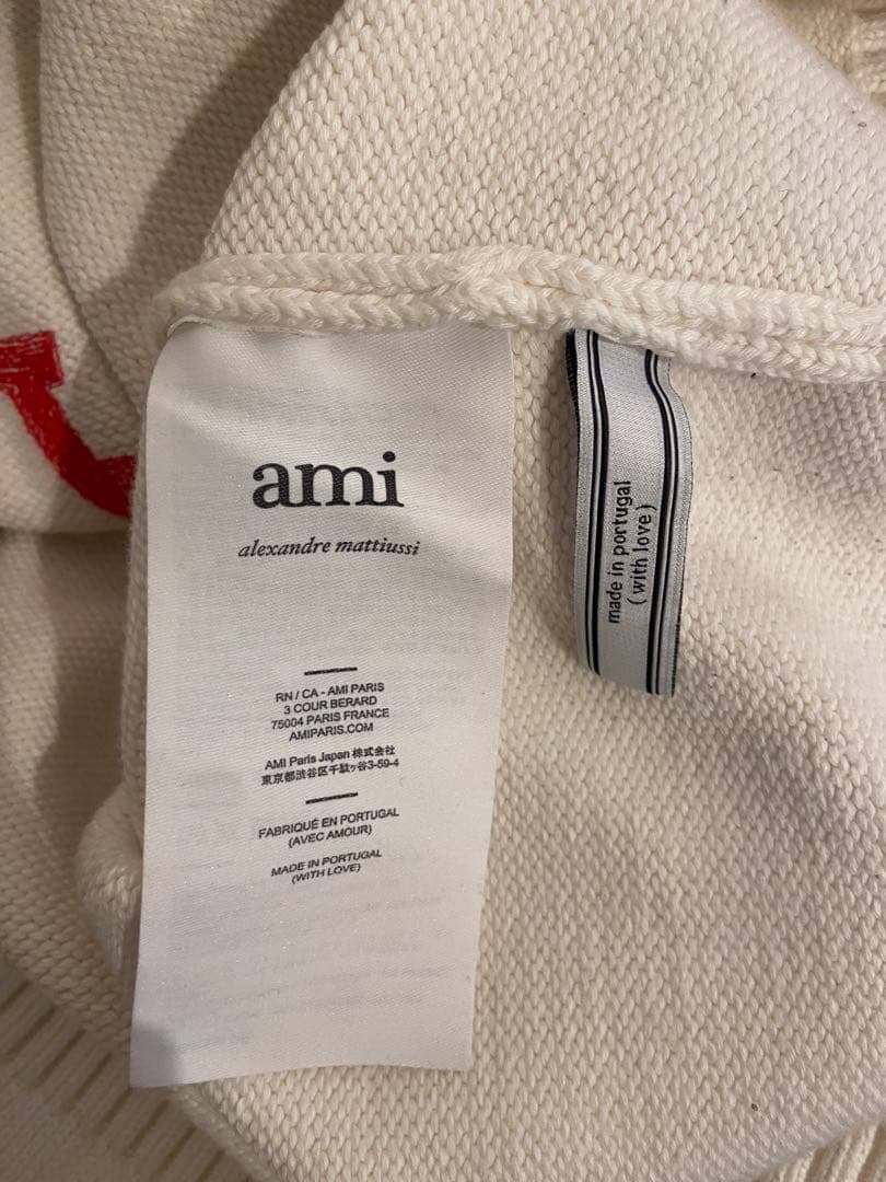 み Ami Paris アミ クルーネック コットン ニット M