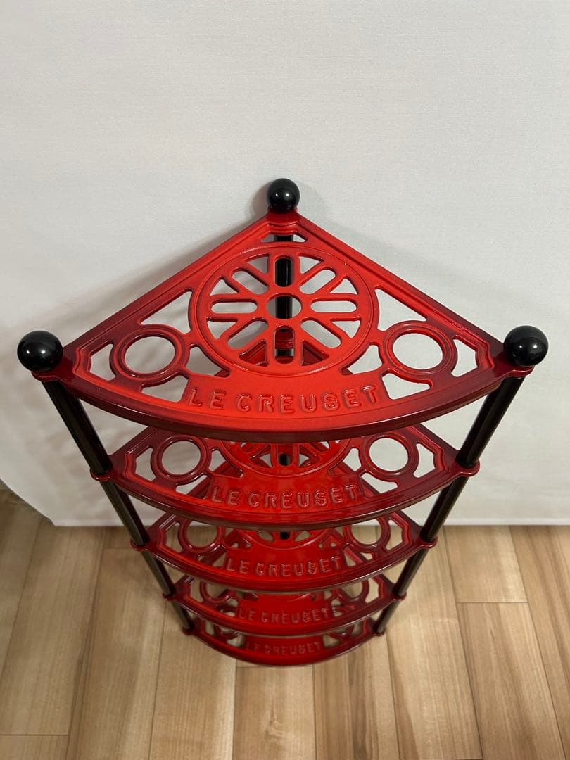 LE CREUSET(ル・クルーゼ)_ポットスタンド(赤)_5段