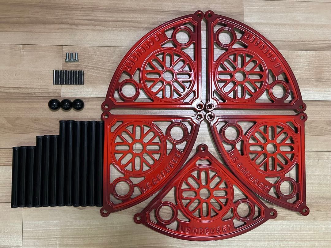 LE CREUSET(ル・クルーゼ)_ポットスタンド(赤)_5段