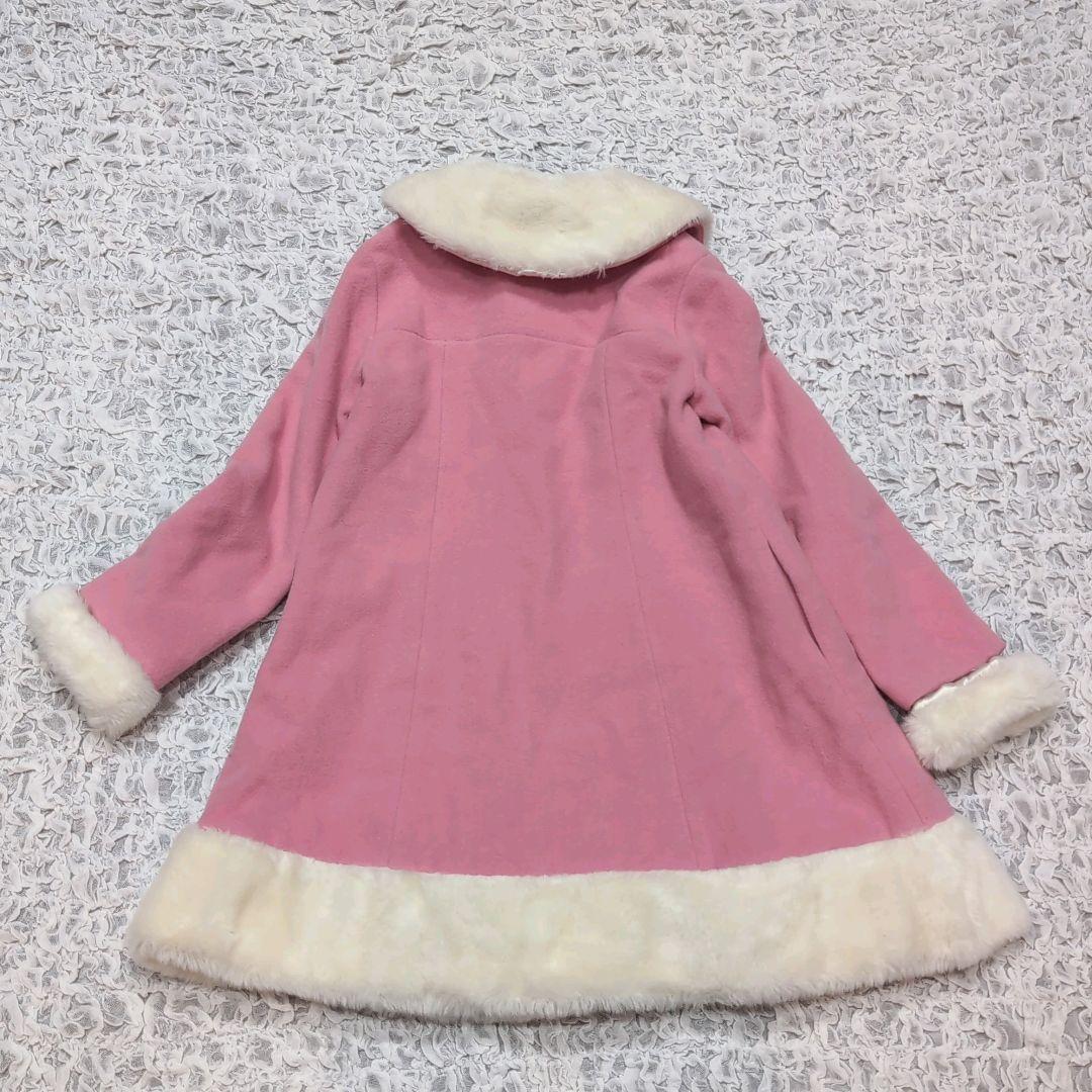 シャーリーテンプル サンタコート はしごレース ピンク 120 ボア ファー