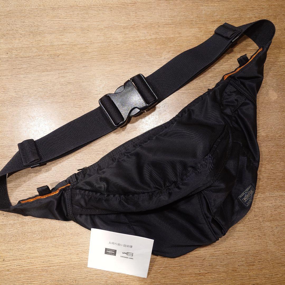 【美品廃盤ポーター】タンカー ウエストバッグL ブラック 日本製 送料込