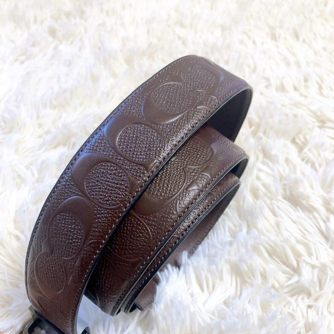【未使用・シグネチャー】COACH　レザーベルト　F55167　ブラウン