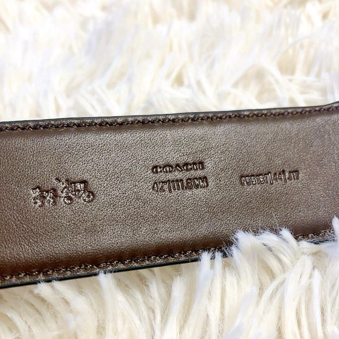 【未使用・シグネチャー】COACH　レザーベルト　F55167　ブラウン