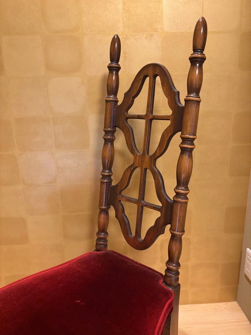 ※更新！アンティーク家具 椅子 木製 ベロア 洋風 ヴィンテージチェア　コスガ