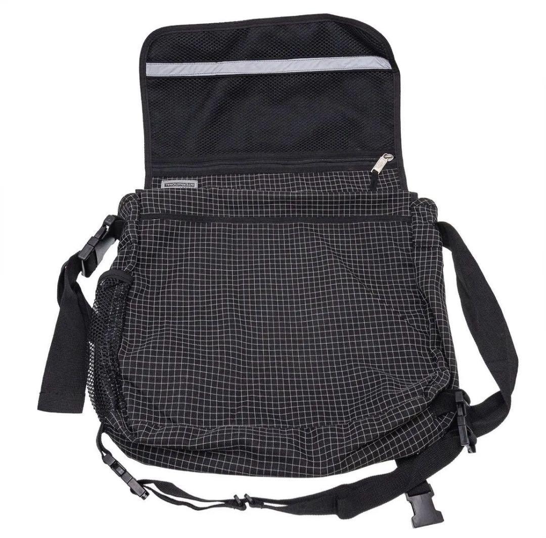 美品 90s OLD STUSSY メッセンジャーバッグ スペクトル柄 紺タグ