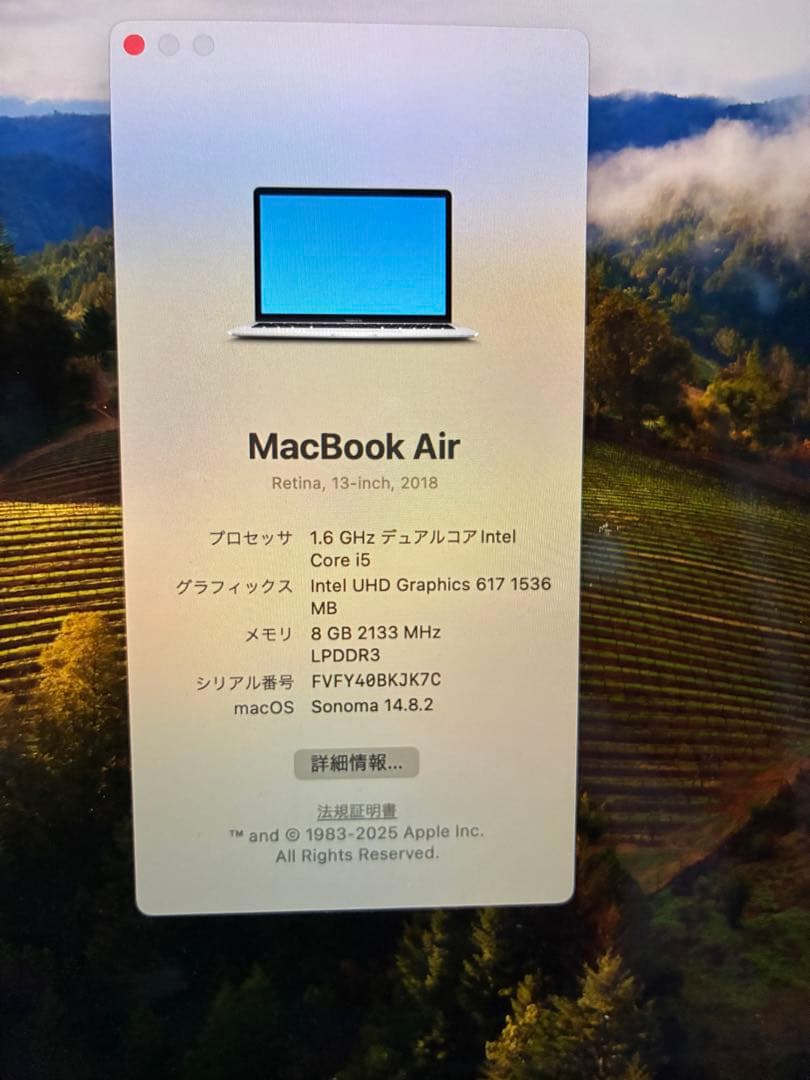 【ジャンク】　MacBook Air 2018 Retina 13インチ