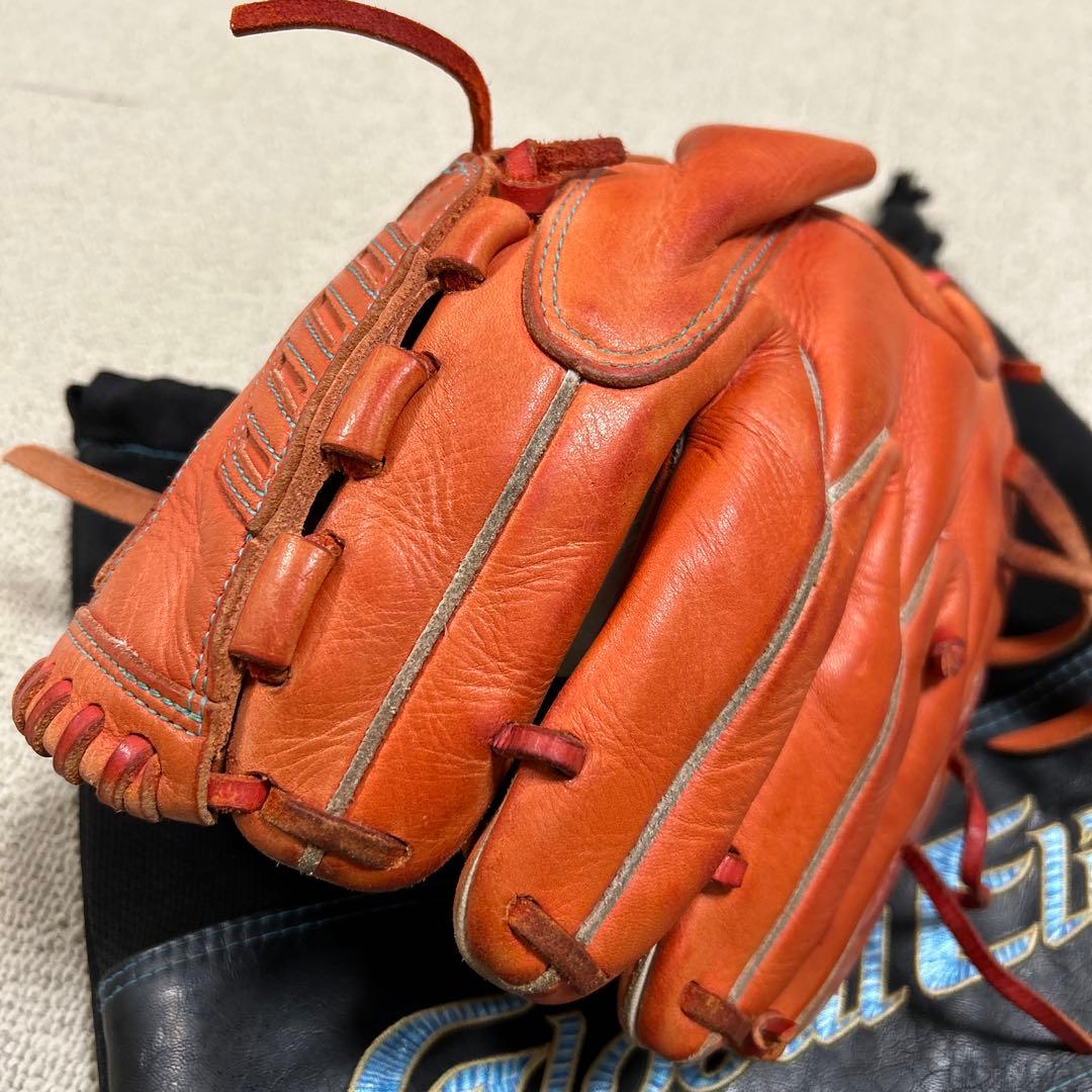 【ミズノ】グローバルエリート軟式投手用　グラブ　ダイバーシティブルー　専用袋付き