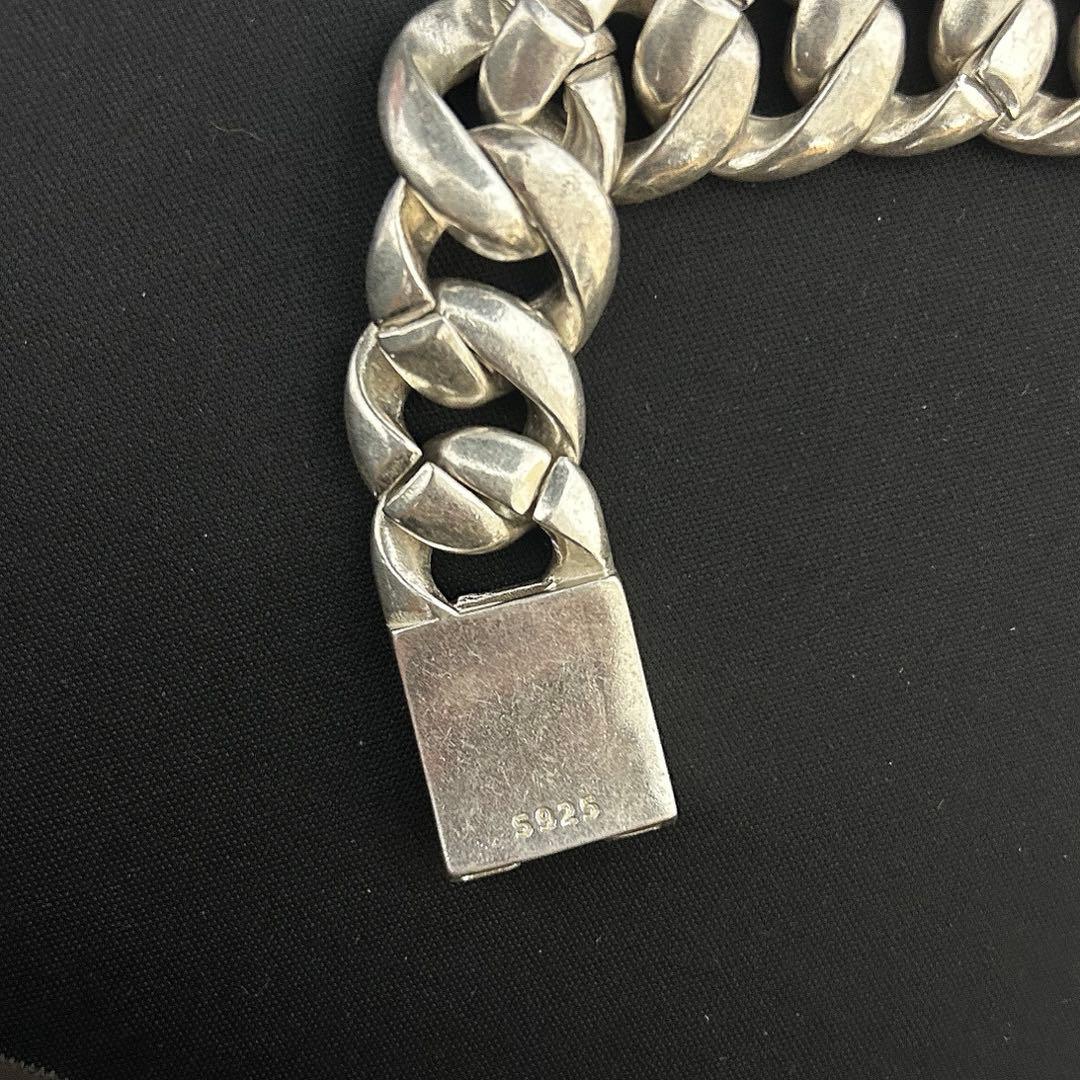 シルバー925刻印あり 極太 喜平チェーン ブレスレット ヴィンテージ