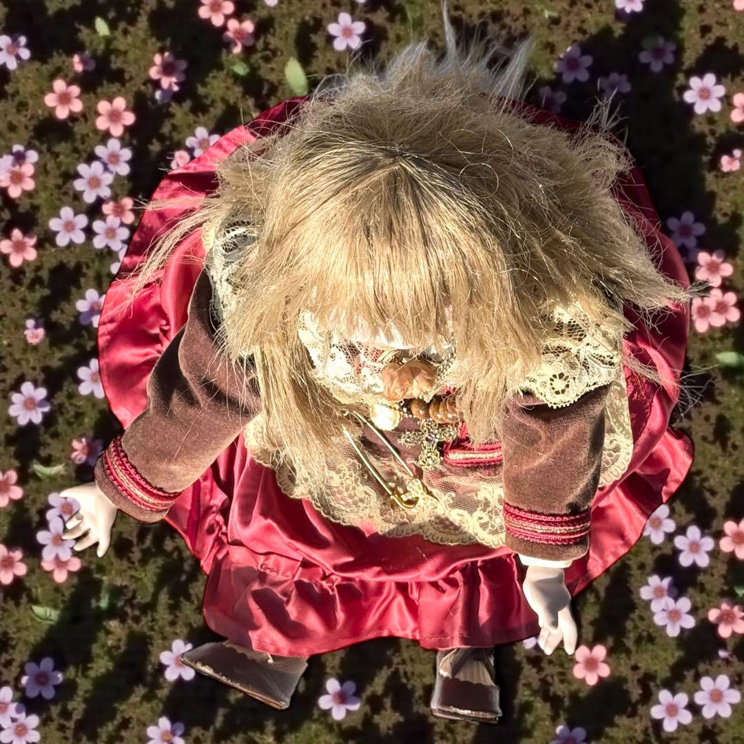 焼きみかん ビスクドール ブリュ ジュン ローズレッドドレス レッドボネ