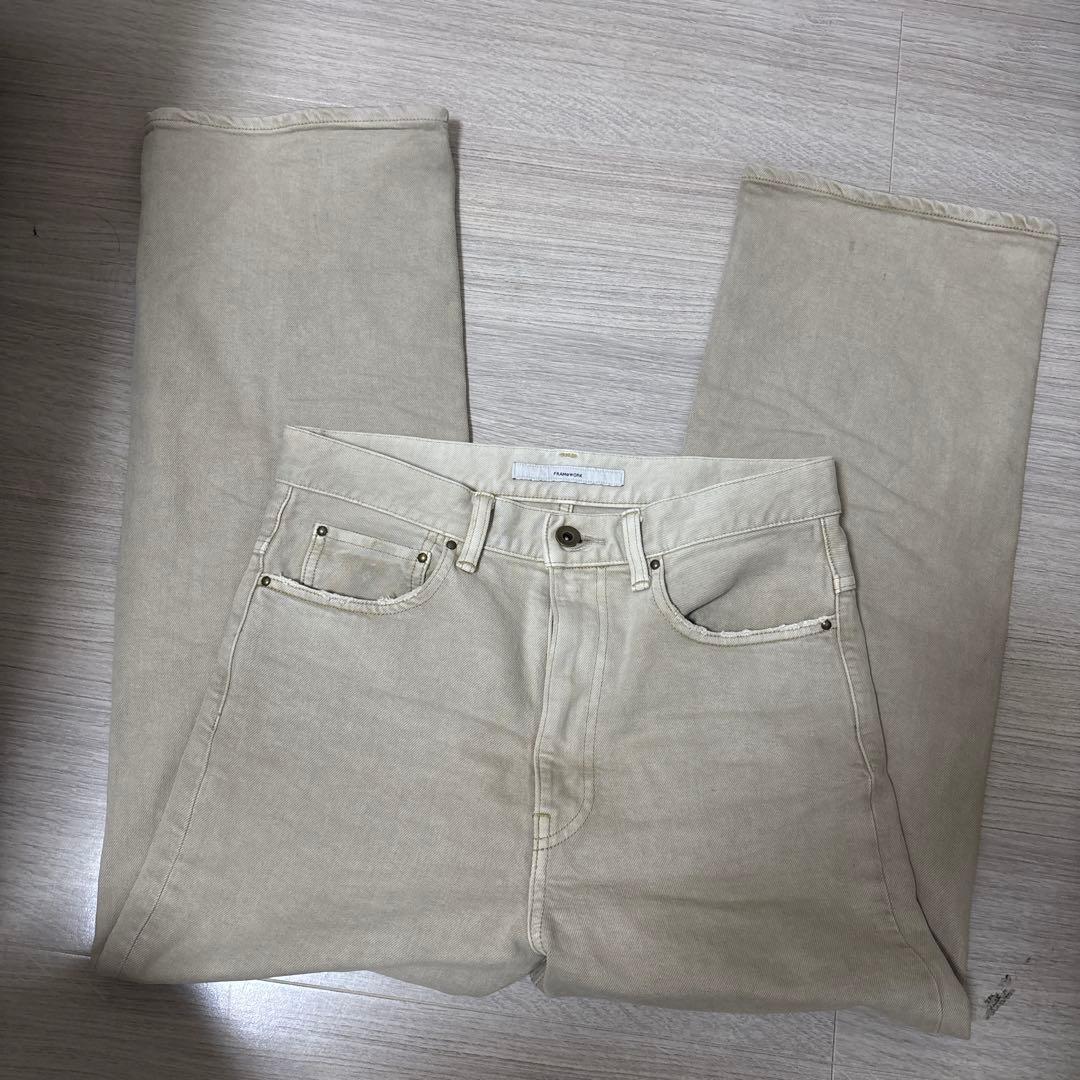 FRAMeWORK デニムストレートデニム　ベージュ