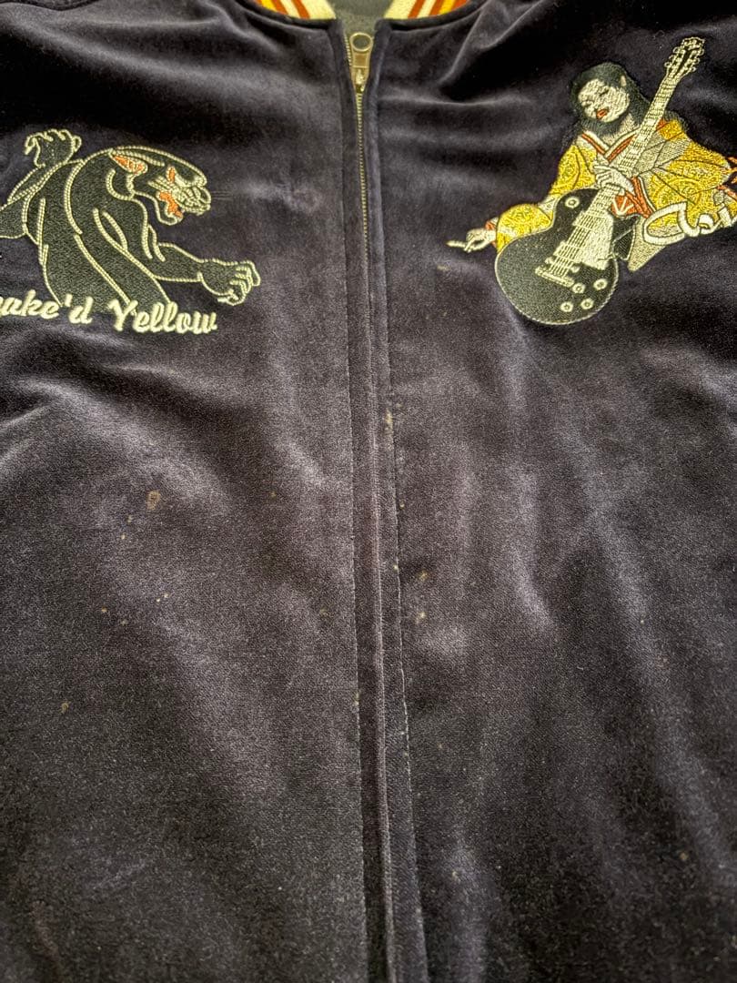 【別珍スカジャン】　PEAK'D YELLOW ピークドイエロー　42【L】