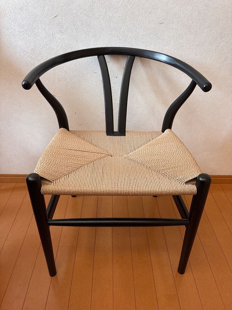 ペーパーコード北欧デザイン　 Yチェア型ブラック リプロダクト品　 椅子　イス