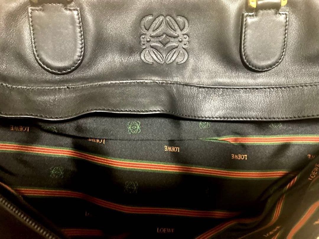 再値下げ！LOEWE ボストンバッグ　本革　黒　袋付き