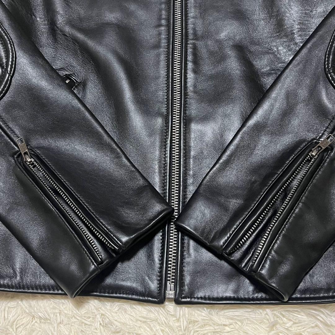 ✨新品 未使用✨ FORTIME ライダース ジャケット ラムレザー 羊革 XL