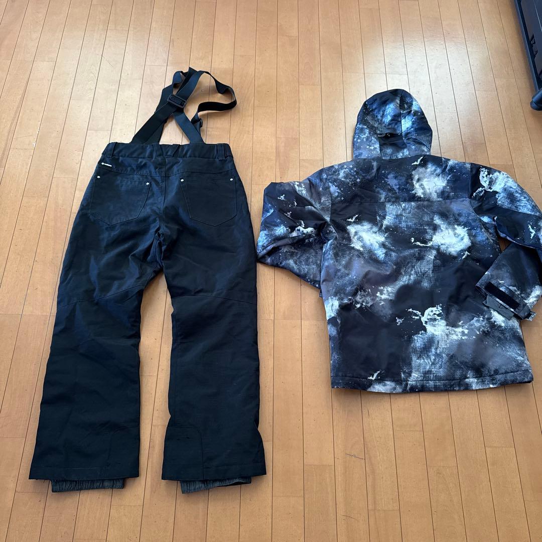 ARBN スノーボードウェアセット 160cm黒と白の雲模様