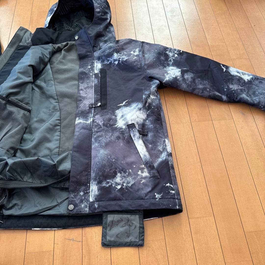 ARBN スノーボードウェアセット 160cm黒と白の雲模様