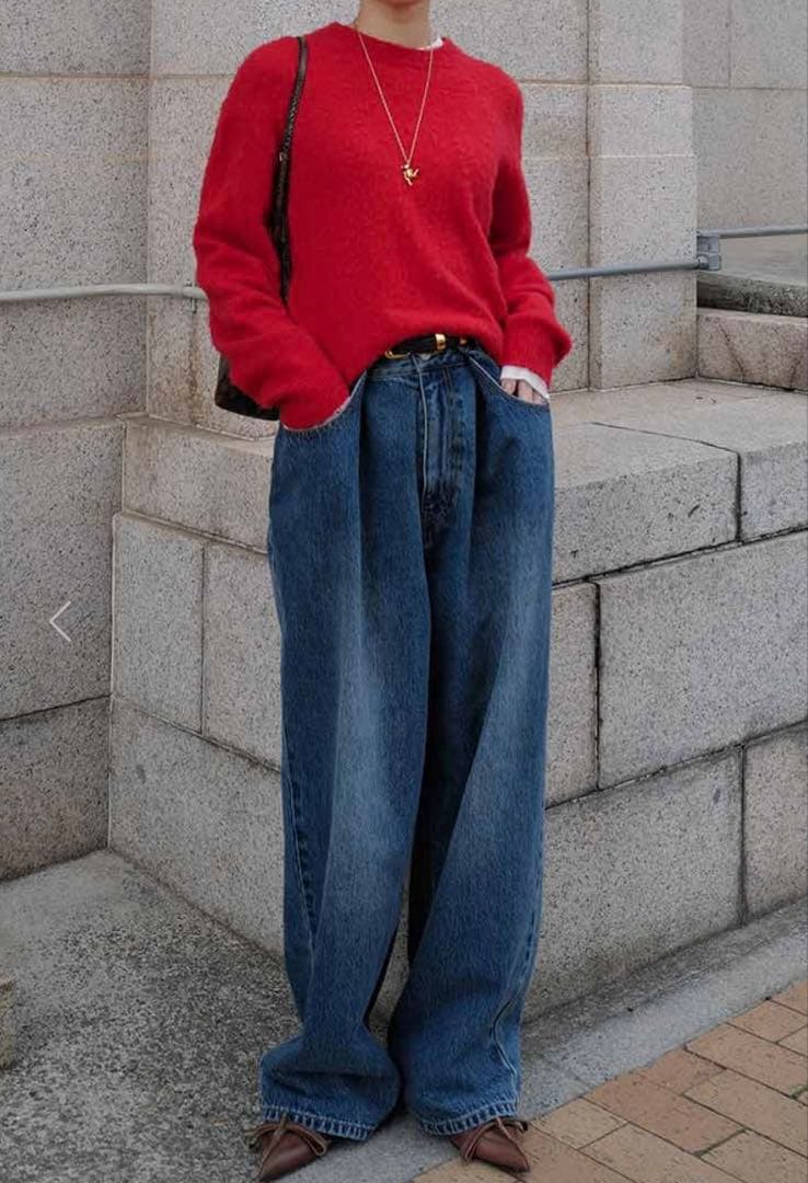 【最終価格】machatt フラッフィーウールニット（レッド）