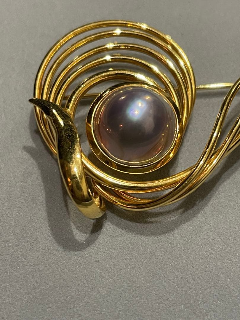 TASAKI タサキ パール 真珠 マベパールブローチゴールド レディース