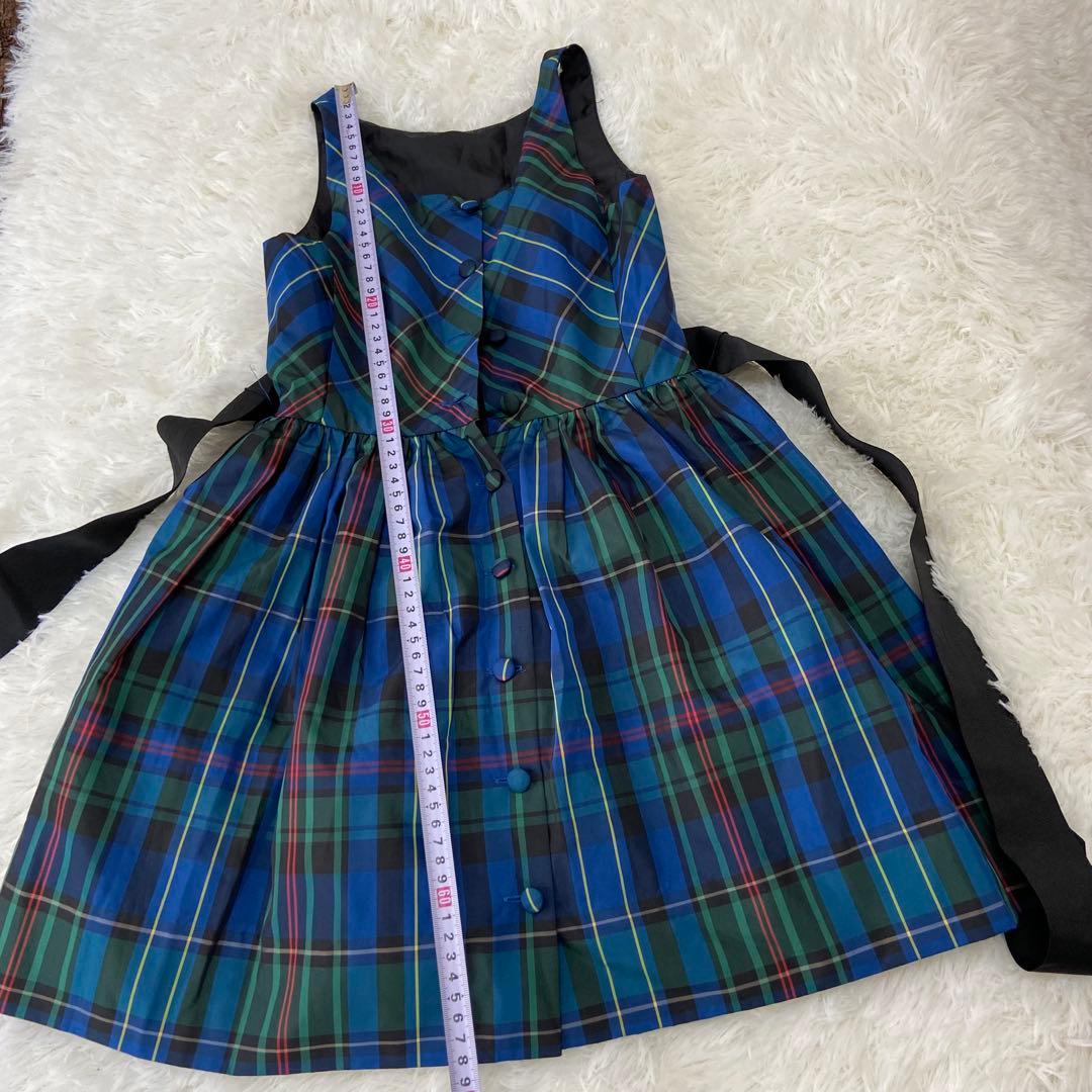 超美品　POLO RALPH 女の子フォマルドレスワンピース　チェック 8才