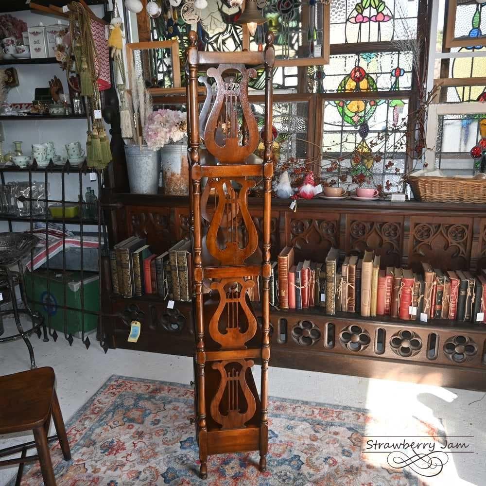 L3710-22 英国アンティーク ブックスタンド ショップ什器 収納 本棚