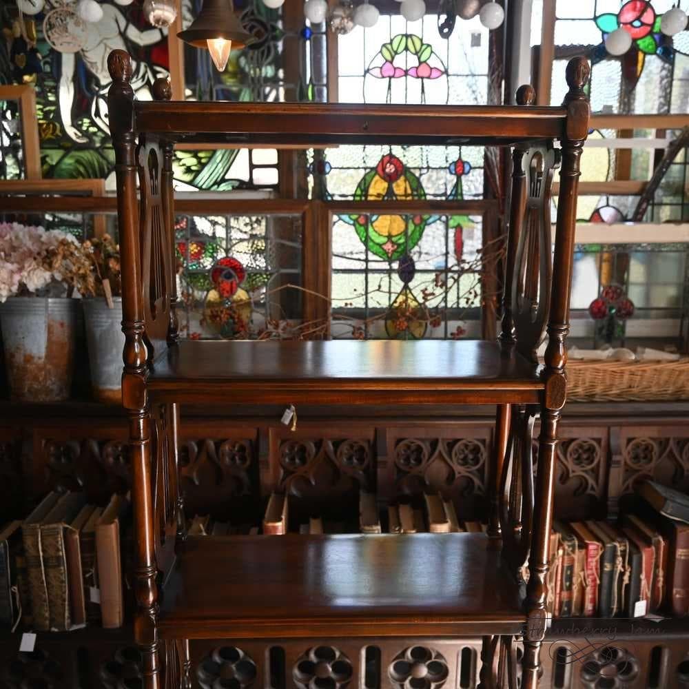 L3710-22 英国アンティーク ブックスタンド ショップ什器 収納 本棚