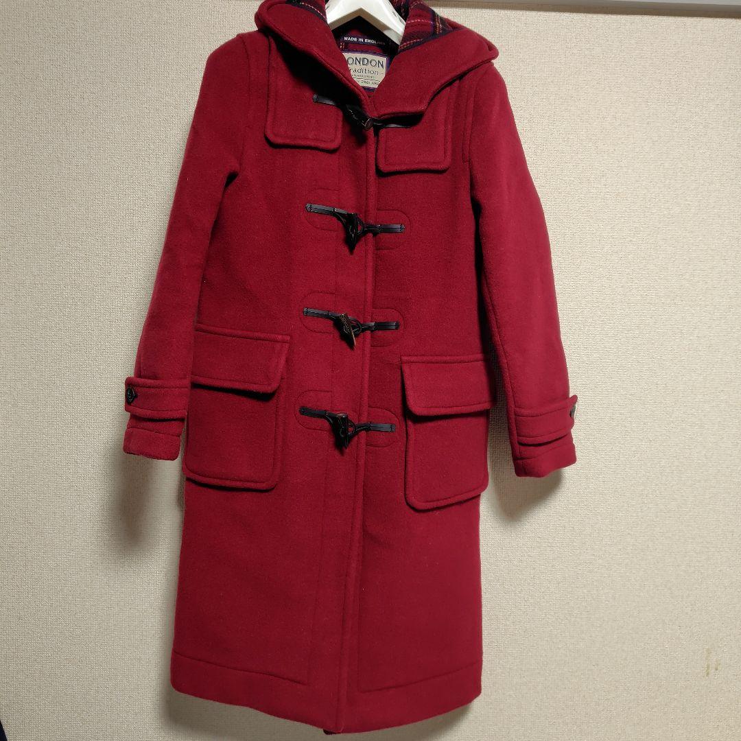 LONDONtradition赤ウールダッフルコート