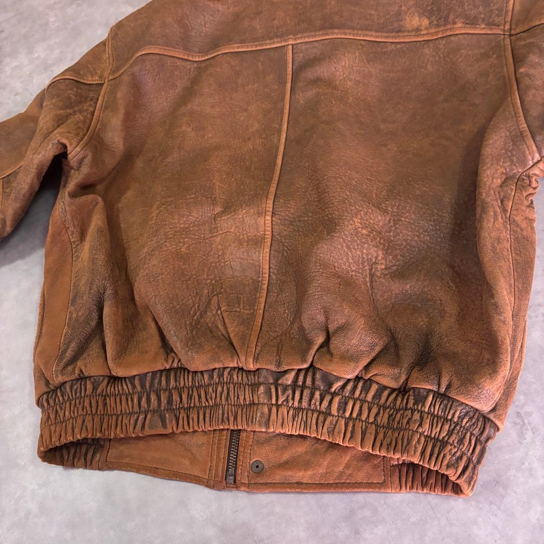 雰囲気◎ G-1 フライトレザージャケット ブラウン 襟ボア L