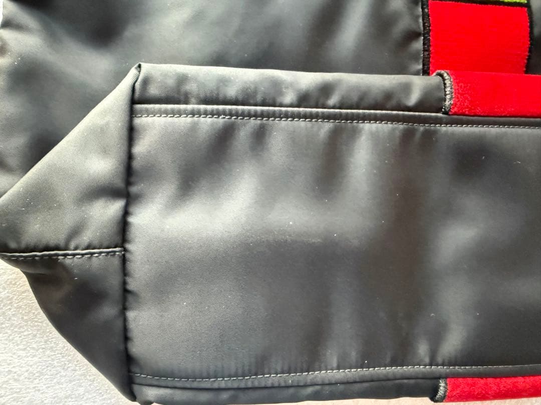 PRADA　プラダ　ナイロントートバッグ　ベルベット柄　ブラック