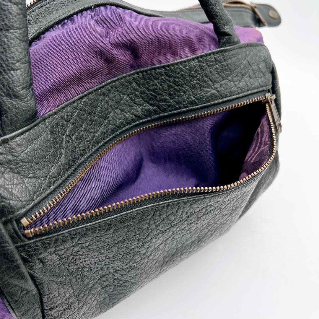 良品 IBIZA イビザ ボストンバッグ ナイロン レザー切り替え f350