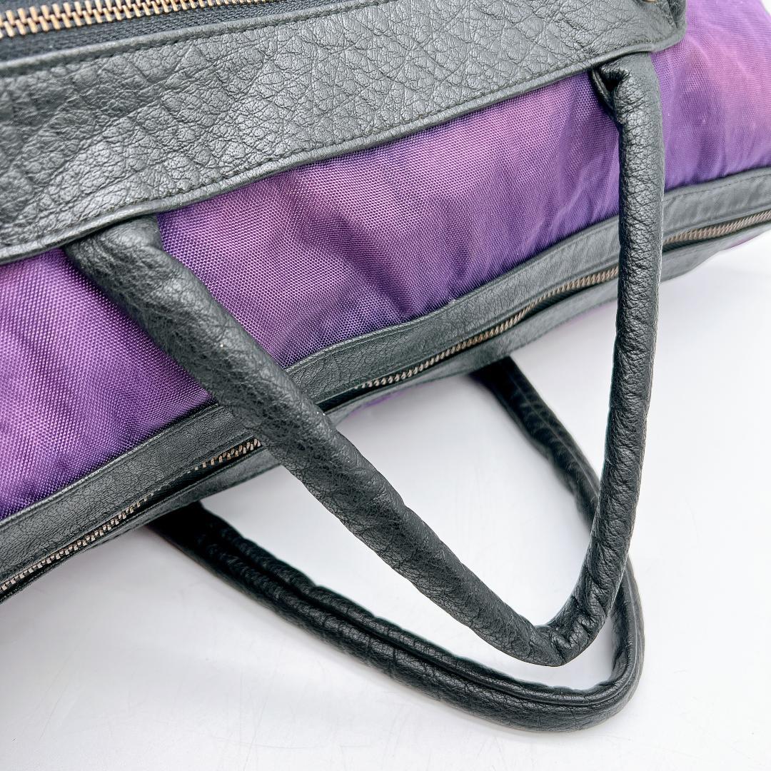 良品 IBIZA イビザ ボストンバッグ ナイロン レザー切り替え f350