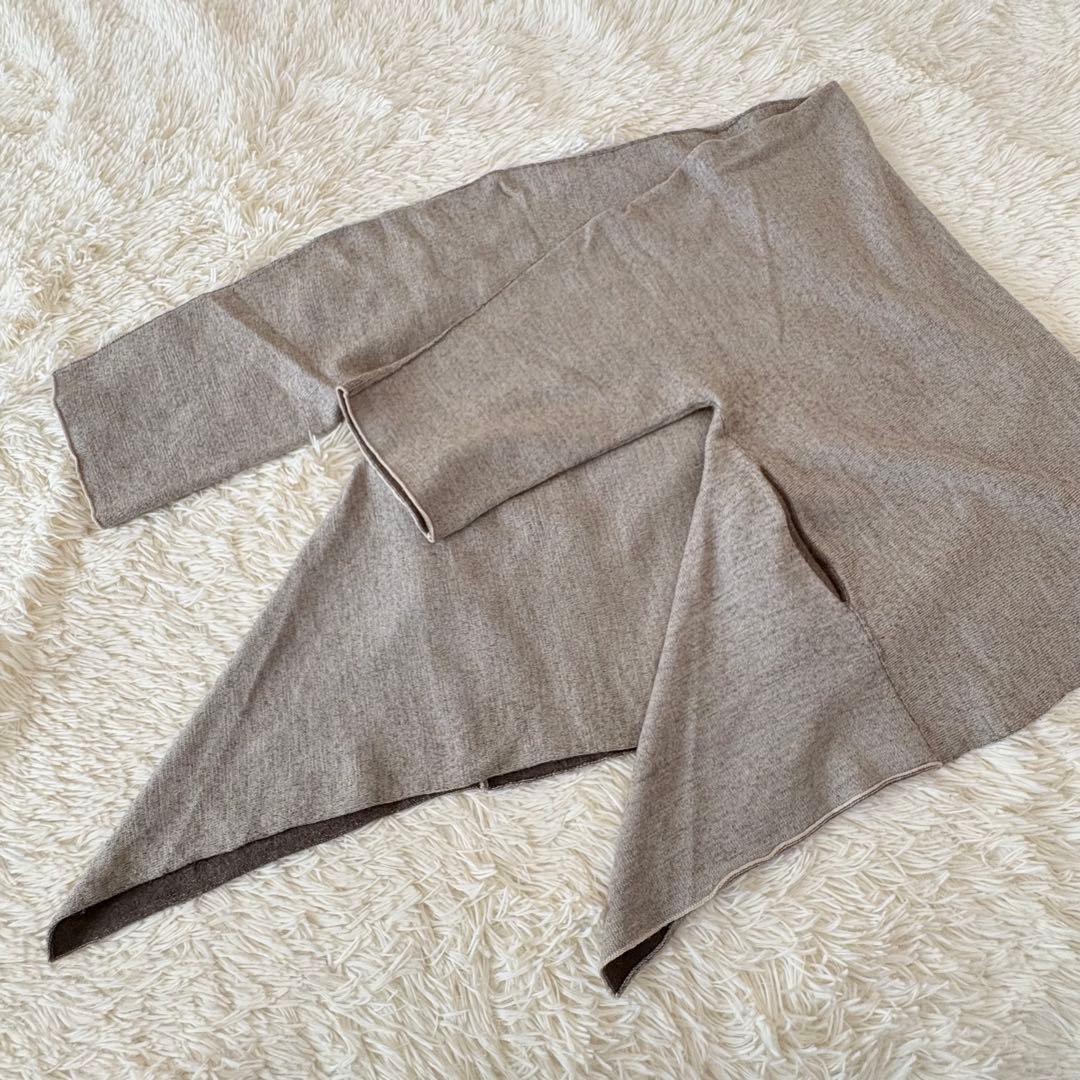 ヨーガンレール　変形ニットカーディガン　毛100% ワイド　ショールカラー　M