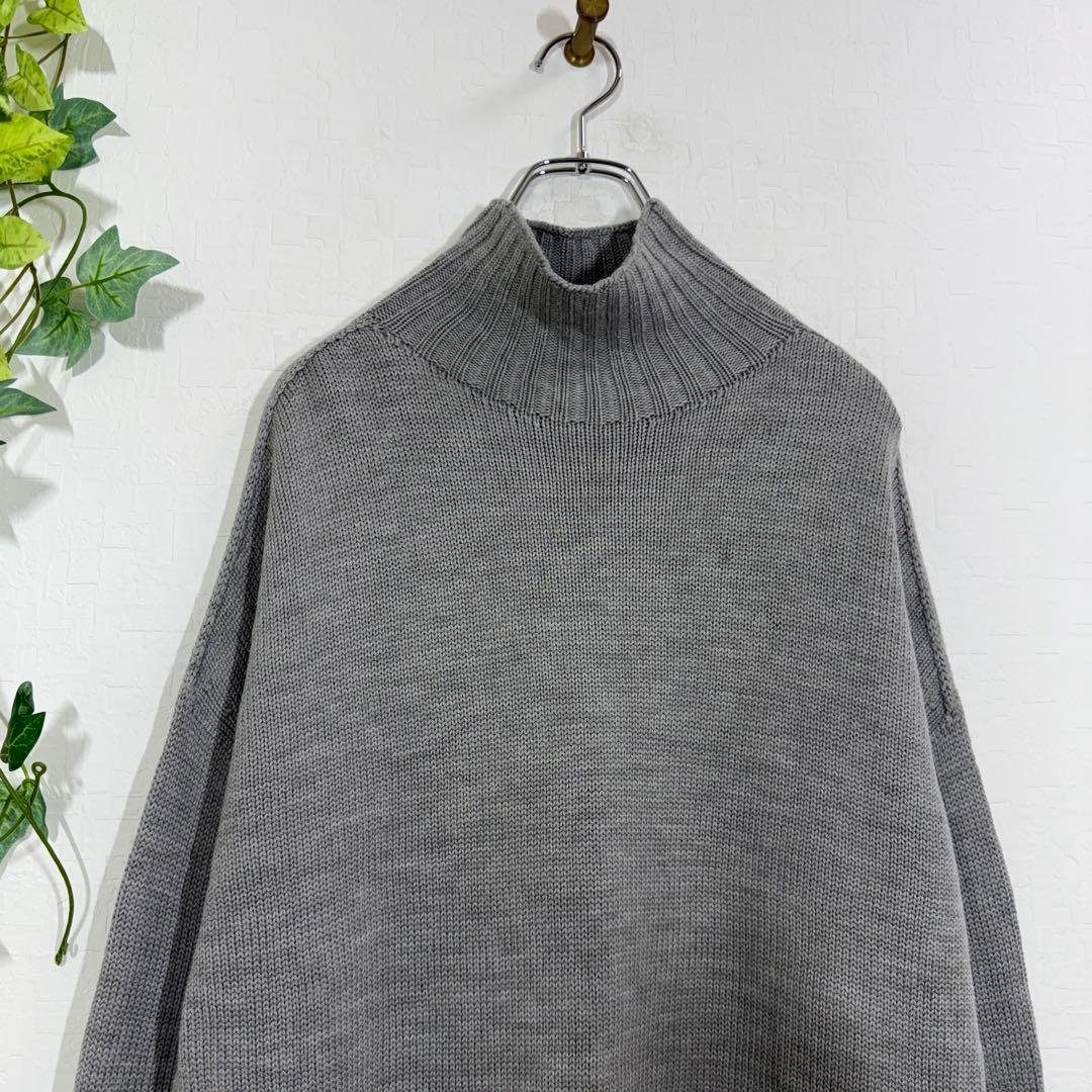 コトリワークス タートルネックニット(F)ウール100% グレー 日本製