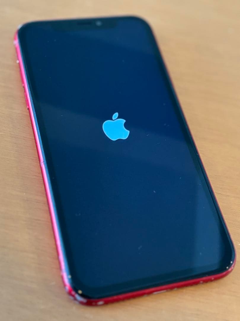 Apple iPhone XR レッド 赤　128GB 正常動作品　背面割れ