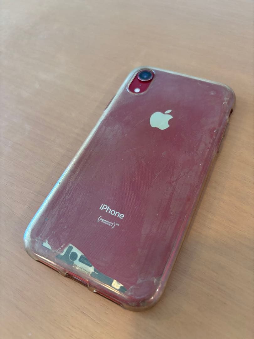 Apple iPhone XR レッド 赤　128GB 正常動作品　背面割れ